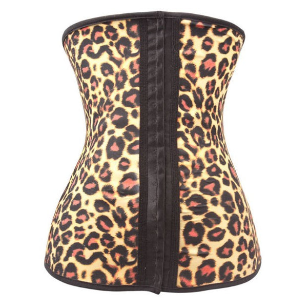 Leapord Shaper Latex Waist Corset